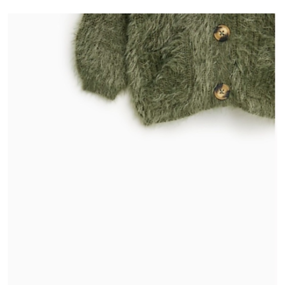 Zara Fluffy feather/fur cardigan - Picture 4 of 4